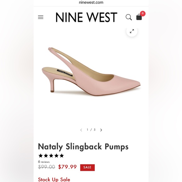 Nine West Pink Nataly Slingback Pumps - Picture 1 of 4